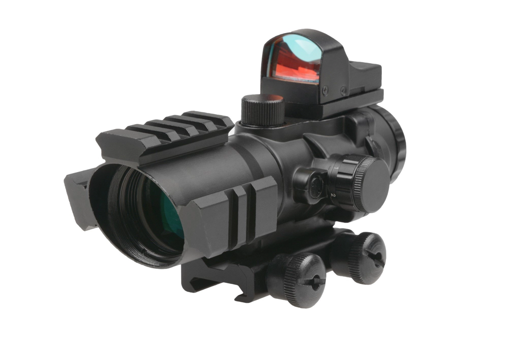 Airsoft scope Theta Optics Rhino 4x32 with Micro Red dot sight