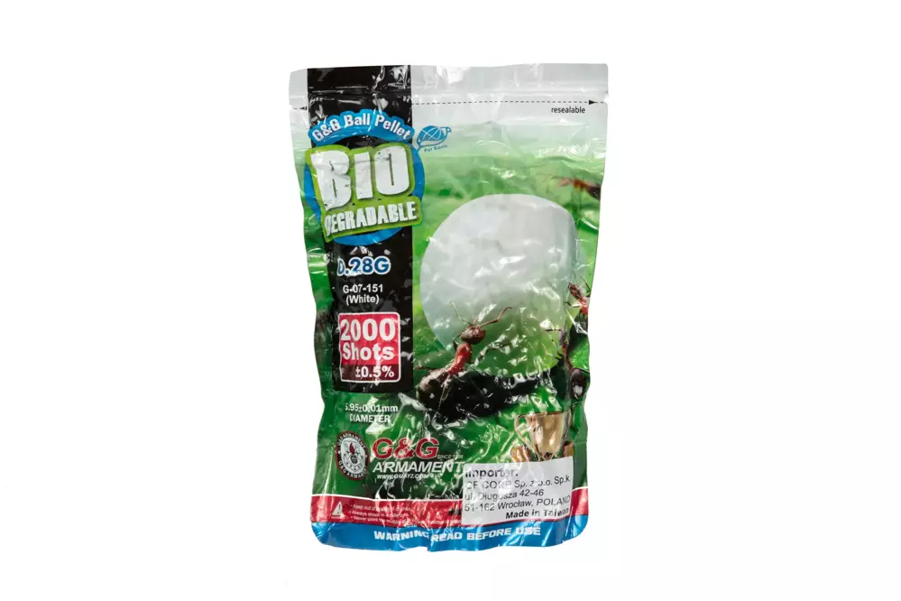 BBs biodegradable 0.28g G&G 2000 pcs