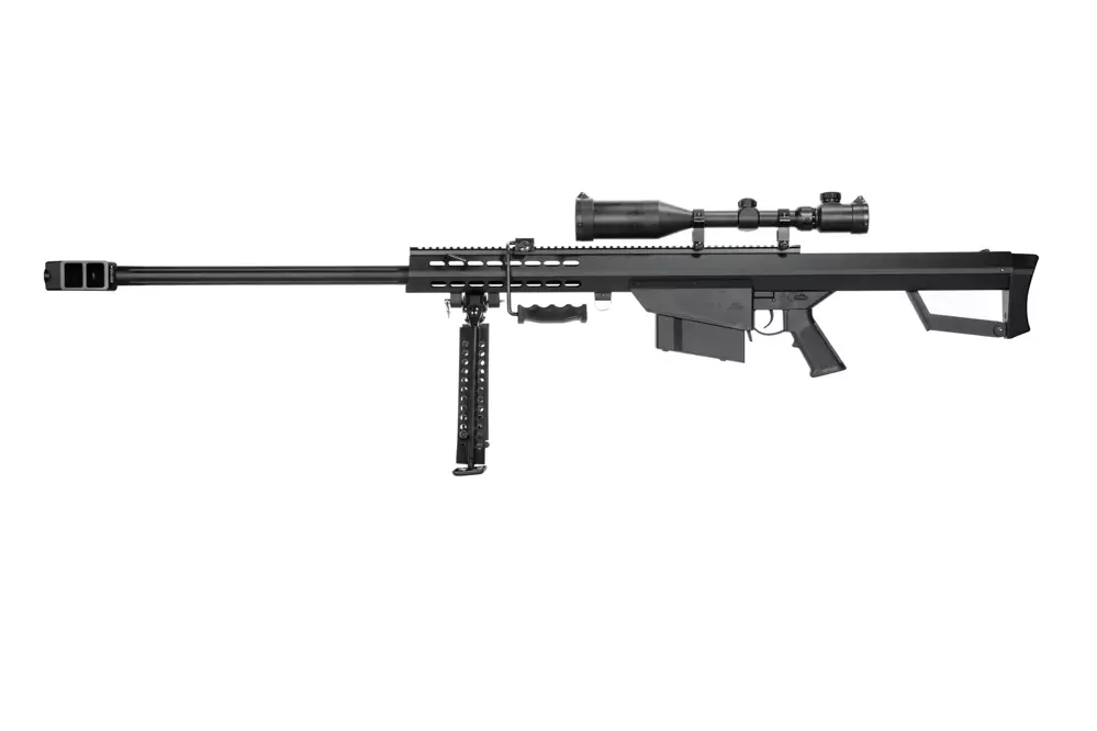 Rifle replica barrett® M107 selector rifle with bipod and scope