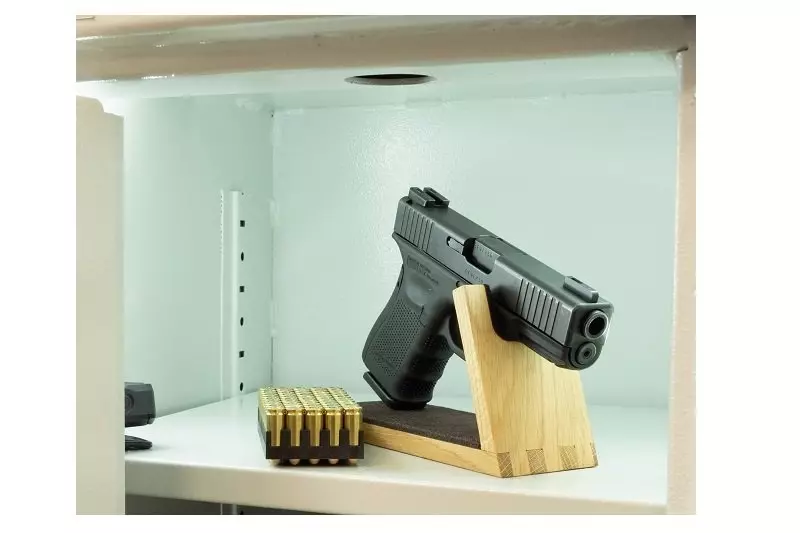 Support en bois pour pistolet - boutique Gunfire