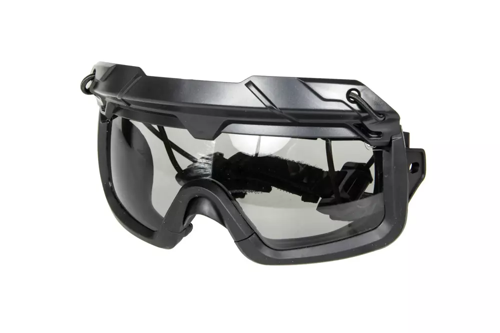 2in1 Tactical Goggles - Black / Tinted