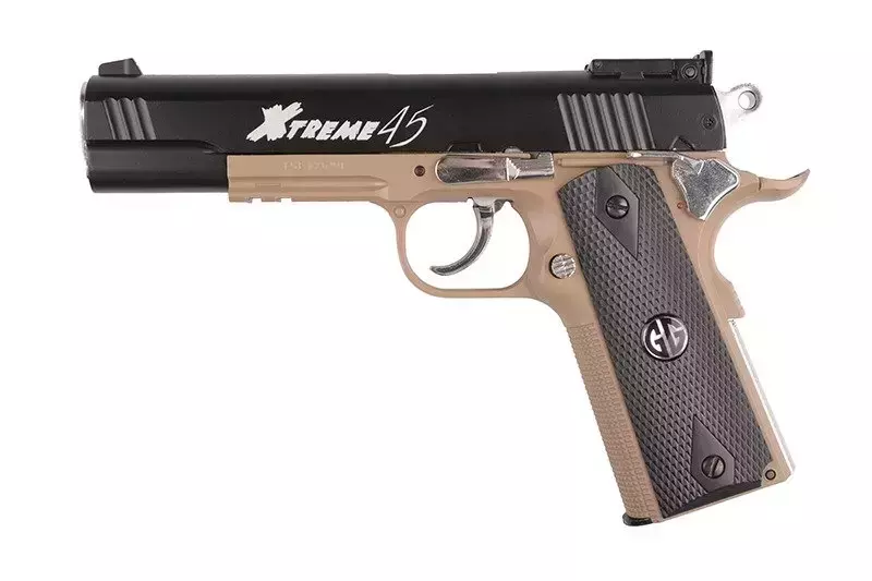 Pistolet airsoft Xtreme 45 - demi-bronzé