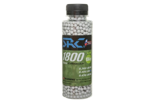 SRC BIO bolas 0.4g botella 1800 piezas Blanco