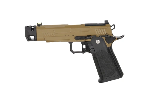 Arcturus Hi-Capa Vanguard 4,3" GBB-pistool (Optiekgereed/Compensator) - Half-Tan