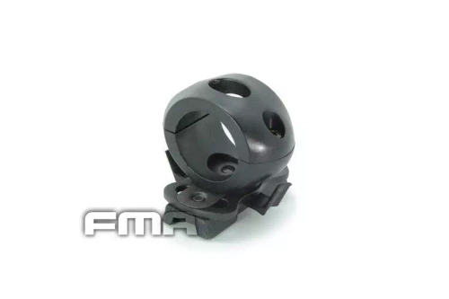 Bevestiging voor een hoofdlamp op een helm (25 mm) - zwart