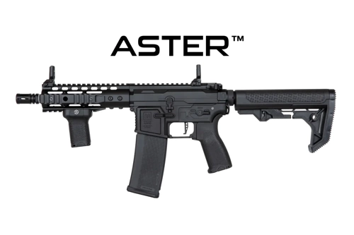 Replika karabinka SA-E12 EDGE 2.0™ GATE ASTER czarna - New receiver/Light Ops Stock