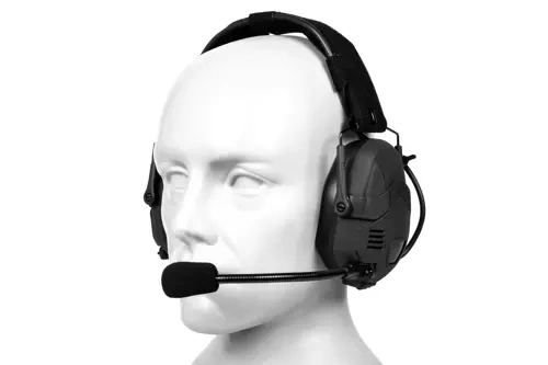 Taktyczne słuchawki aktywne Bluetooth HD-16  - Czarne