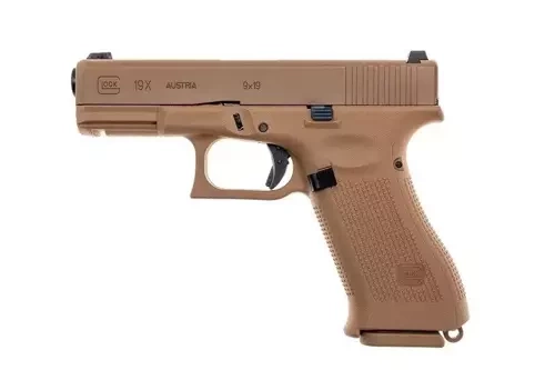 GBB Glock 19X Green Gas replica pistol - Coyote