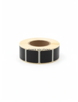 Range Solutions : cache-trous carrés pour cibles, 22 x 22 mm, 1 000 pièces - Noirs