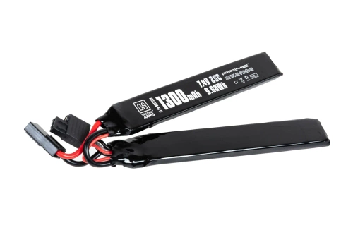 Accumulator Li-Po Specna Arms x Gens Ace 1300 mAh 25C 2-modulair 7.4V Tamiya mini G-Tech