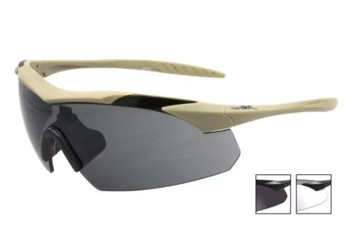 Lunettes Wiley X® Vapor Grey/Clear - monture Tan